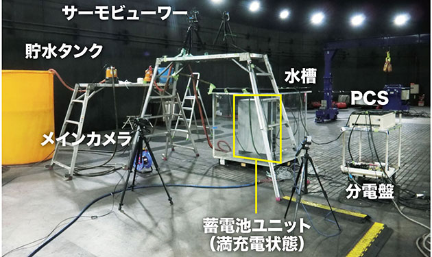 NITE、定置用蓄電設備の水没試験開始