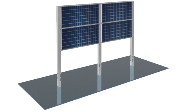 太陽光パネル用垂直架台発売