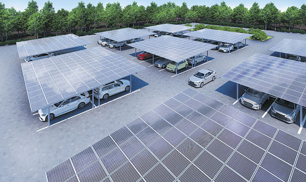ネクストエナジー、太陽光カーポート出荷17.6MW