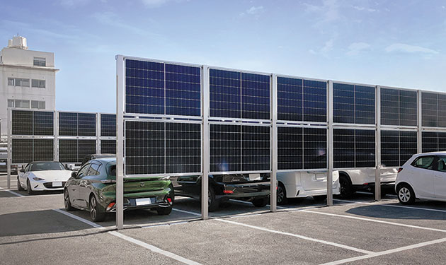 垂直設置型太陽光発電設備発売